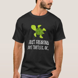 Ich mache nur Liebe Turtle Süße Tier Critter T-Shirt