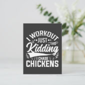 Ich mache nur Spaß, Hühner zu jagen Postkarte (Stehend Vorderseite)