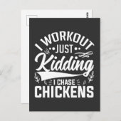 Ich mache nur Spaß, Hühner zu jagen Postkarte (Vorne/Hinten)