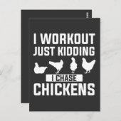 Ich mache nur Spaß, Hühner zu jagen Postkarte (Vorne/Hinten)