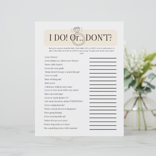 Ich mache oder nicht bridal aufregendes Duschspiel (Stehend Vorderseite)