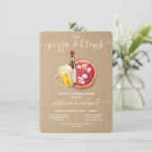 Ich mache Pizza & Brews Probe Dinner Einladung (Stehend Vorderseite)