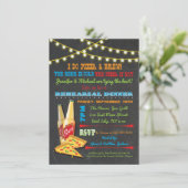 Ich mache Pizza und Brew Probe Dinner Einladungen (Stehend Vorderseite)