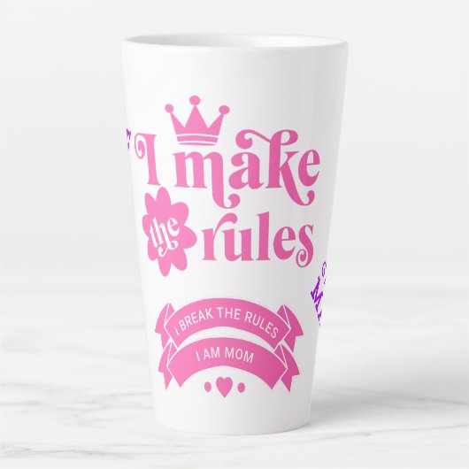 Ich mache Regeln - Mama | Milchtasse (Vorderseite)