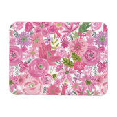 Ich mache rosa, florales Muster Magnet (Horizontal)