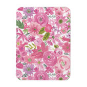 Ich mache rosa, florales Muster Magnet (Vertikal)