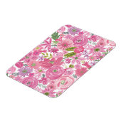 Ich mache rosa, florales Muster Magnet (Linke Seite)
