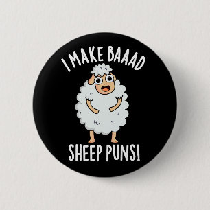Ich mache schlechte Schafsponnen lustige Tierpuppe Button
