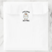 Ich mache schlechte Schafsponnen lustigen Tierpuff Runder Aufkleber (Tasche)