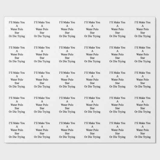 Ich mache Sie einen Wasser-Polo-Stern oder die das Geschenkpapier (Flach)