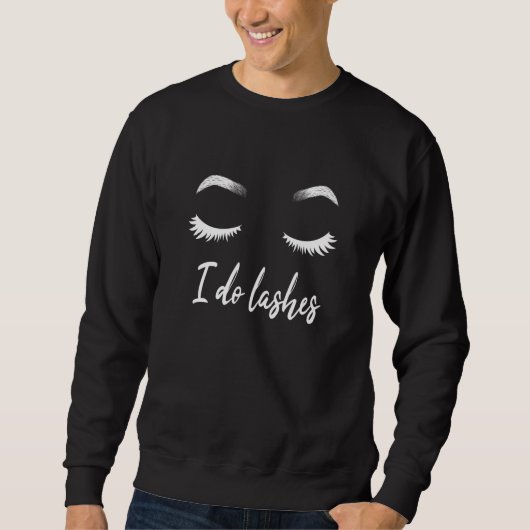 Ich mache Striche Makeup Lashes Sweatshirt (Vorderseite)
