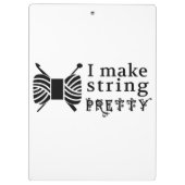 Ich mache String Hübsch - Handwerk und Garn Klemmbrett (Rückseite)