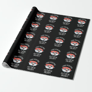 Ich mache Sushi-Wortspiele nur für den Heilbutt-Fo Geschenkpapier