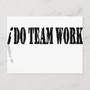 Ich mache Teamarbeit Postkarte