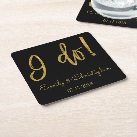 Ich mache Untersetzer mit Gold Foil und Black Wedd (angewinkelt)