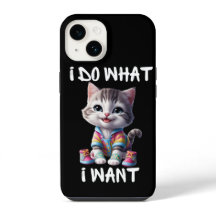 Ich mache, was ich brauche Süße Katzen iPhone Hüll