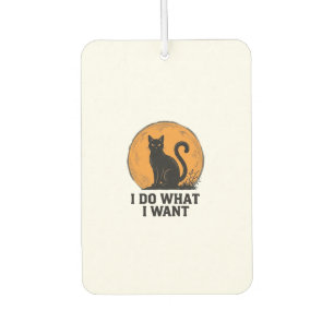Ich mache was ich will Black Cat Vintage-Shirt-Des Autolufterfrischer