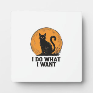 Ich mache was ich will Black Cat Vintage-Shirt-Des Fotoplatte