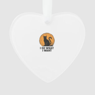 Ich mache was ich will Black Cat Vintage-Shirt-Des Ornament