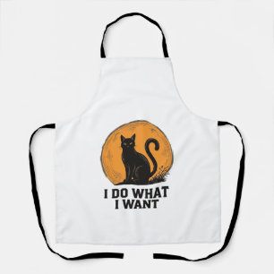 Ich mache was ich will Black Cat Vintage-Shirt-Des Schürze