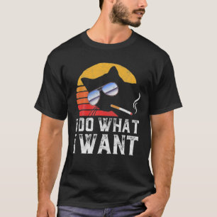 Ich mache, was ich will, coole lustige Katze T-Shirt