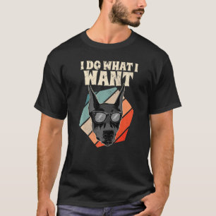 Ich mache was ich will Dobermann Vintage I Retro T-Shirt