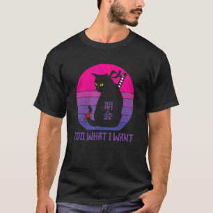 Ich mache was ich will Japanischer Stil Katze Kätz T-Shirt