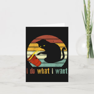 Ich mache was ich will Katze Kaffee Schwarze Katze Karte