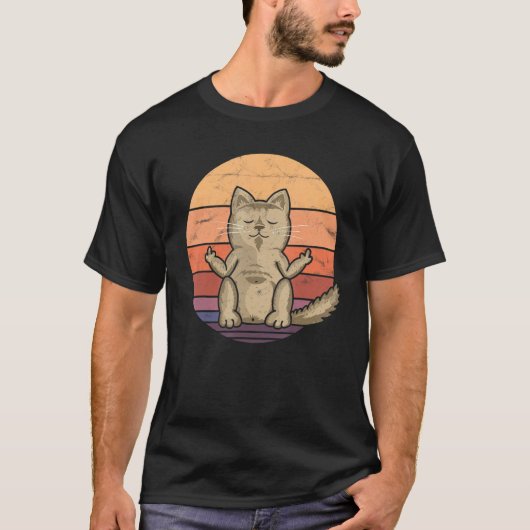 Ich mache was ich will Katze Mittelfinger Retro T-Shirt (Vorderseite)