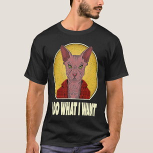 Ich mache was ich will Katze Sphynx Vintage T-Shirt