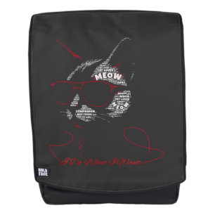 Ich mache, was ich will Katze Typografie Rucksack