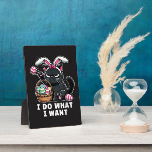 ich mache was ich will Ostern Katze Fotoplatte