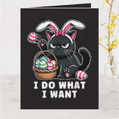 ich mache was ich will Ostern Katze Karte (Gelbe Blume)