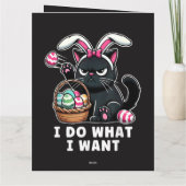 ich mache was ich will Ostern Katze Karte (Rückseite)