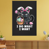 ich mache was ich will Ostern Katze Leinwanddruck (Insitu (Wohnzimmer))