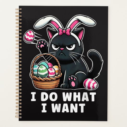 ich mache was ich will Ostern Katze Planer (Vorderseite)