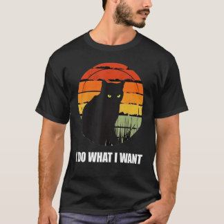 Ich mache was ich will Vintage Ca für Cat DadMom T-Shirt