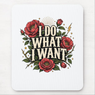 Ich mache, was ich will Vintage-Rosen-Botanik-Stat Mousepad