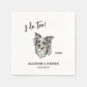 Ich mache zu Border Collie Dog Weddin Serviette (Vorderseite)