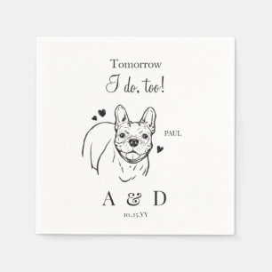 Ich mache zu Französisch Bulldog Probe Wedding Mon Serviette