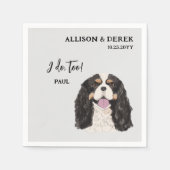 Ich mache zu maßgeschneiderte Portraits Spaniels H Serviette (Vorderseite)