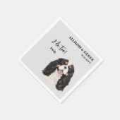 Ich mache zu maßgeschneiderte Portraits Spaniels H Serviette (Ecke)