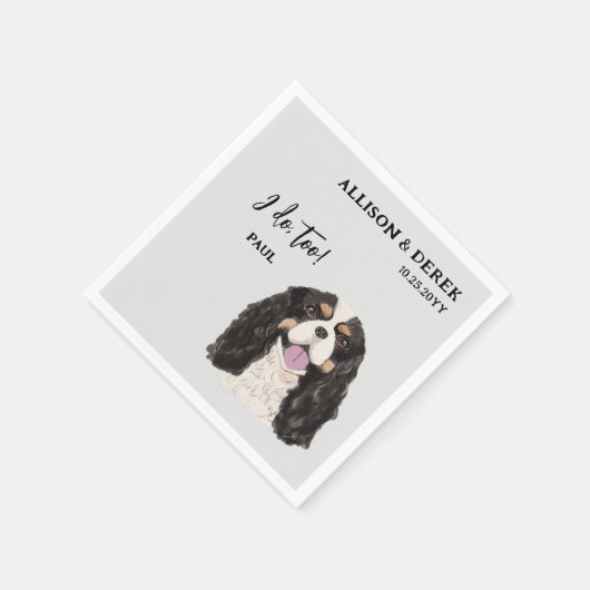 Ich mache zu maßgeschneiderte Portraits Spaniels H Serviette (Ecke)