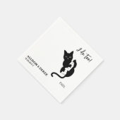 Ich mache zu Minimalistische Pet Black Cat Name Ho Serviette (Ecke)
