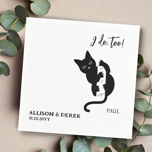 Ich mache zu Minimalistische Pet Black Cat Name Ho Serviette