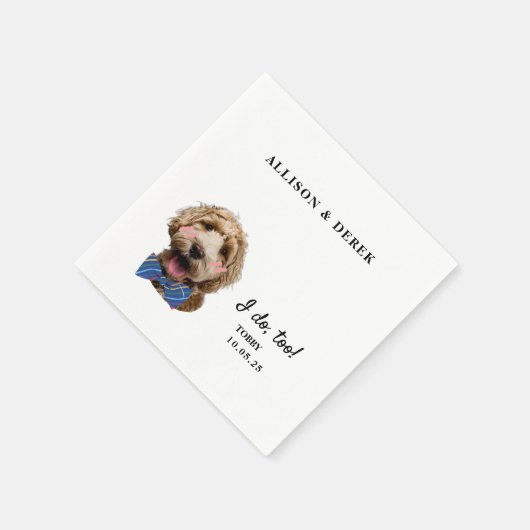 Ich mache zu Niedliche Template Cat Dog Foto Hochz Serviette (Ecke)