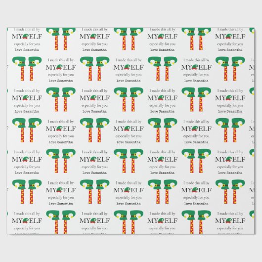 Ich machte das alles von meinem Elf für handgemach Geschenkpapier (Flach)