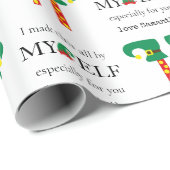 Ich machte das alles von meinem Elf für handgemach Geschenkpapier (Rolleneckpunkt)