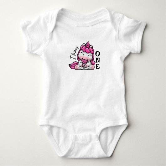 Ich machte ein Baby Unicorn Strampler (Vorderseite)