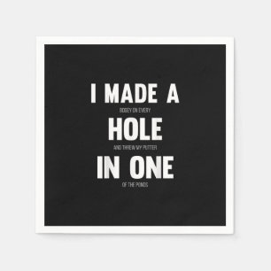 Ich machte ein Loch in einem, lustige Golf Vaters  Serviette